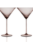 CASKATA Quinn Martini Glasses, Mocha Set of 2