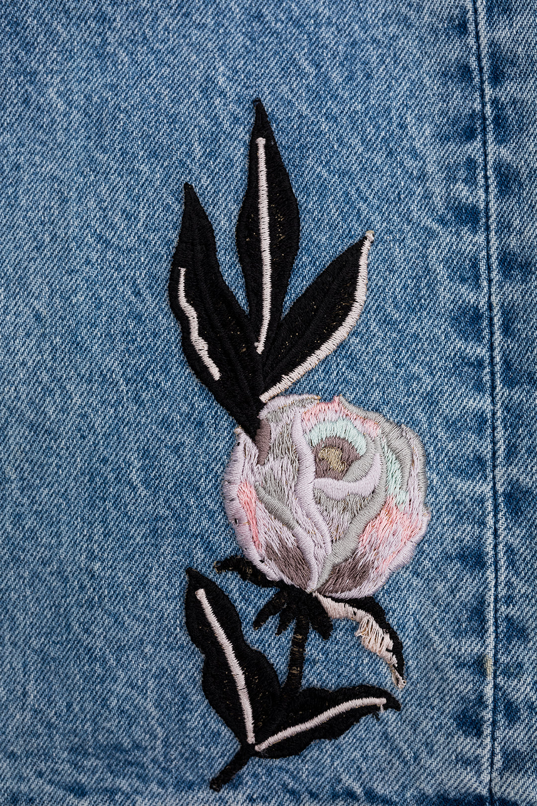 The Sarah Embroidery, Upcycled Denim