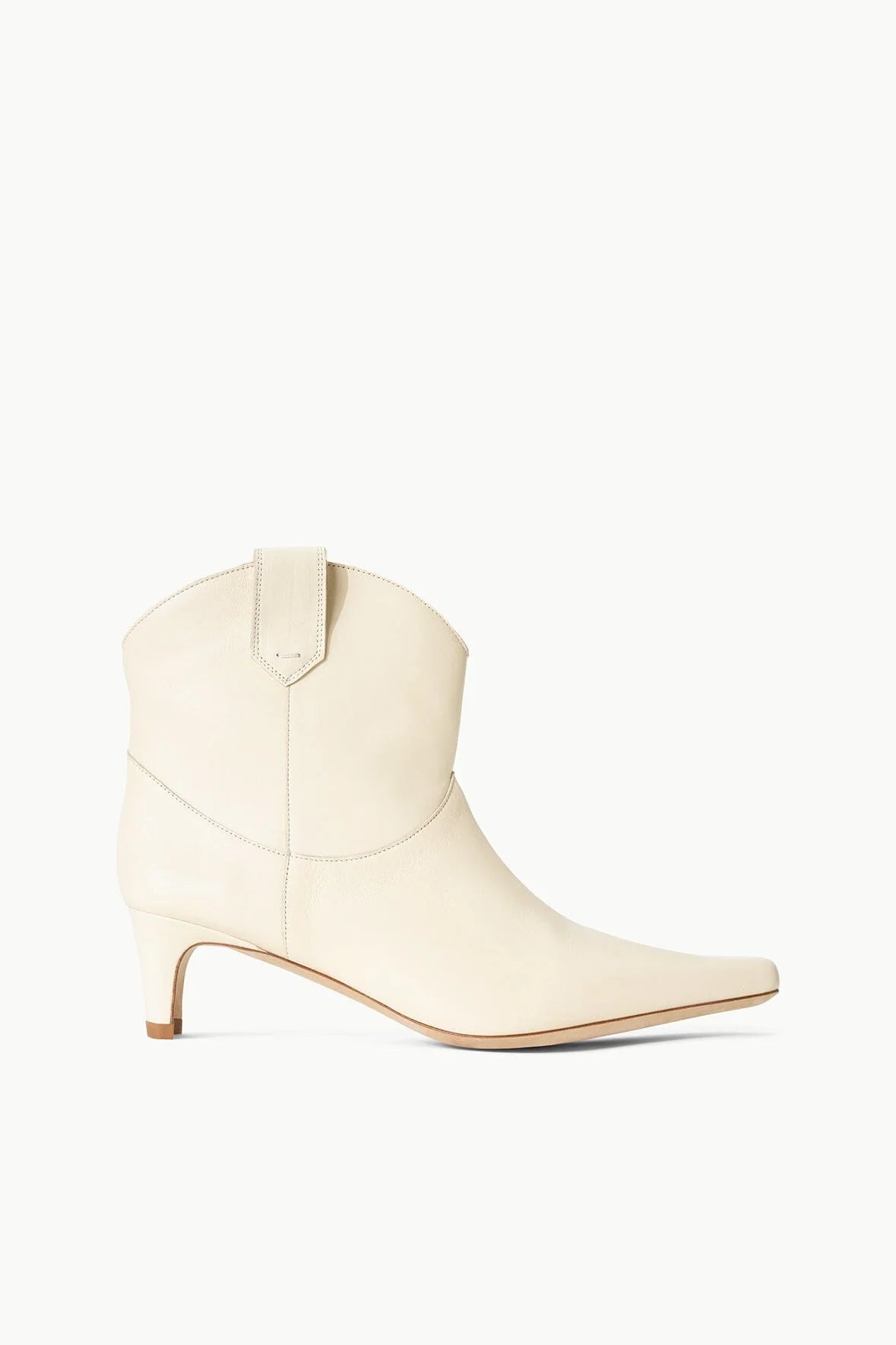 Western Wally Ankle Boot, Cream