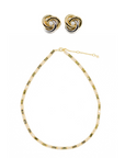 Knot Earring & Baguette Tennis Necklace Gift Set