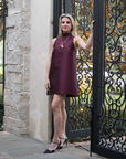 MASON by MASON'S DAUGHTER Savannah Dress, Oxblood Silk Wool