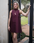 MASON by MASON'S DAUGHTER Savannah Dress, Oxblood Silk Wool