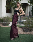 MASON by MASON'S DAUGHTER Leighton Skirt, Oxblood Silk Wool