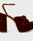 Roz Knot Platform Sandal, Sienna Velvet