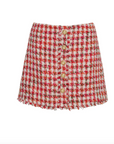 Bonjour Skirt, Red Ivory Boucle