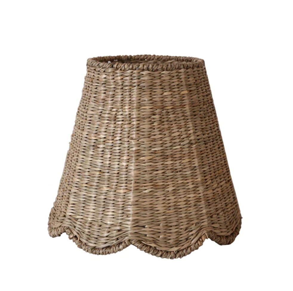 Scalloped Lampshade, Seagrass