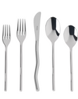 MISETTE Squiggle 5-Piece Cutlery Set in Shiny Silver