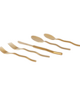 MISETTE Squiggle 5-Piece Cutlery Set in Matte Gold