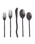 MISETTE Squiggle 5-Piece Cutlery Set in Matte Black