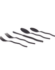 MISETTE Squiggle 5-Piece Cutlery Set in Matte Black