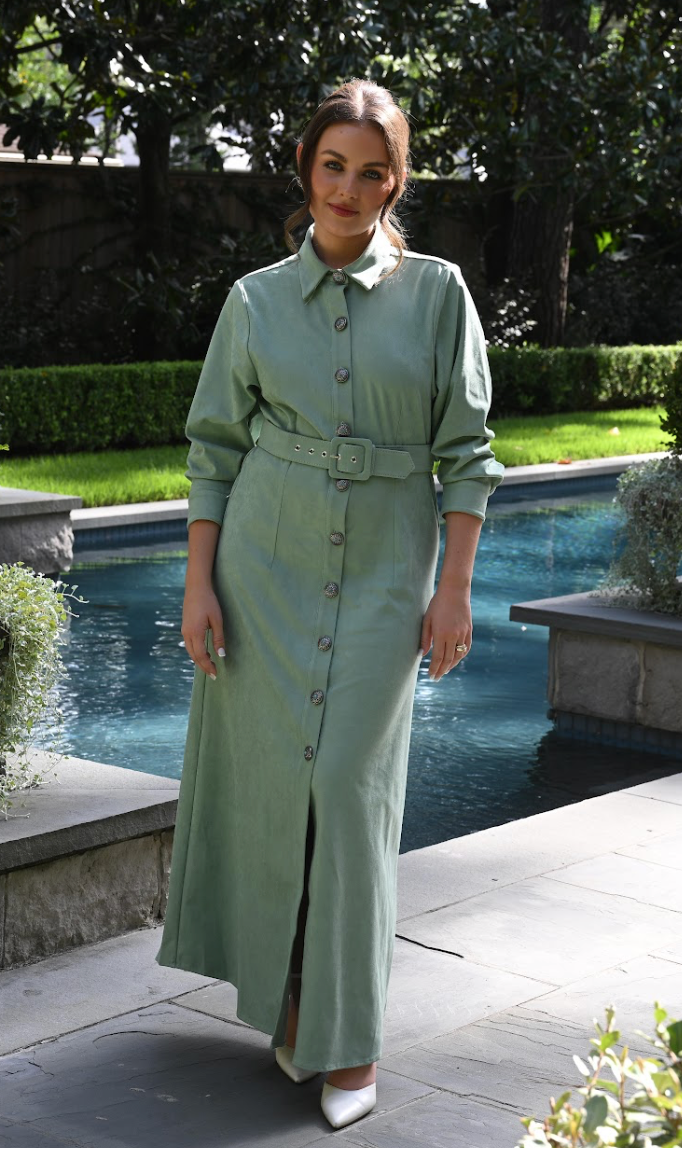 MASON'S DAUGHTER | Miller Dress, Mint Suede