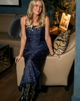 MASONS DAUGHTER | Margot Slip Dress, Navy Bandana