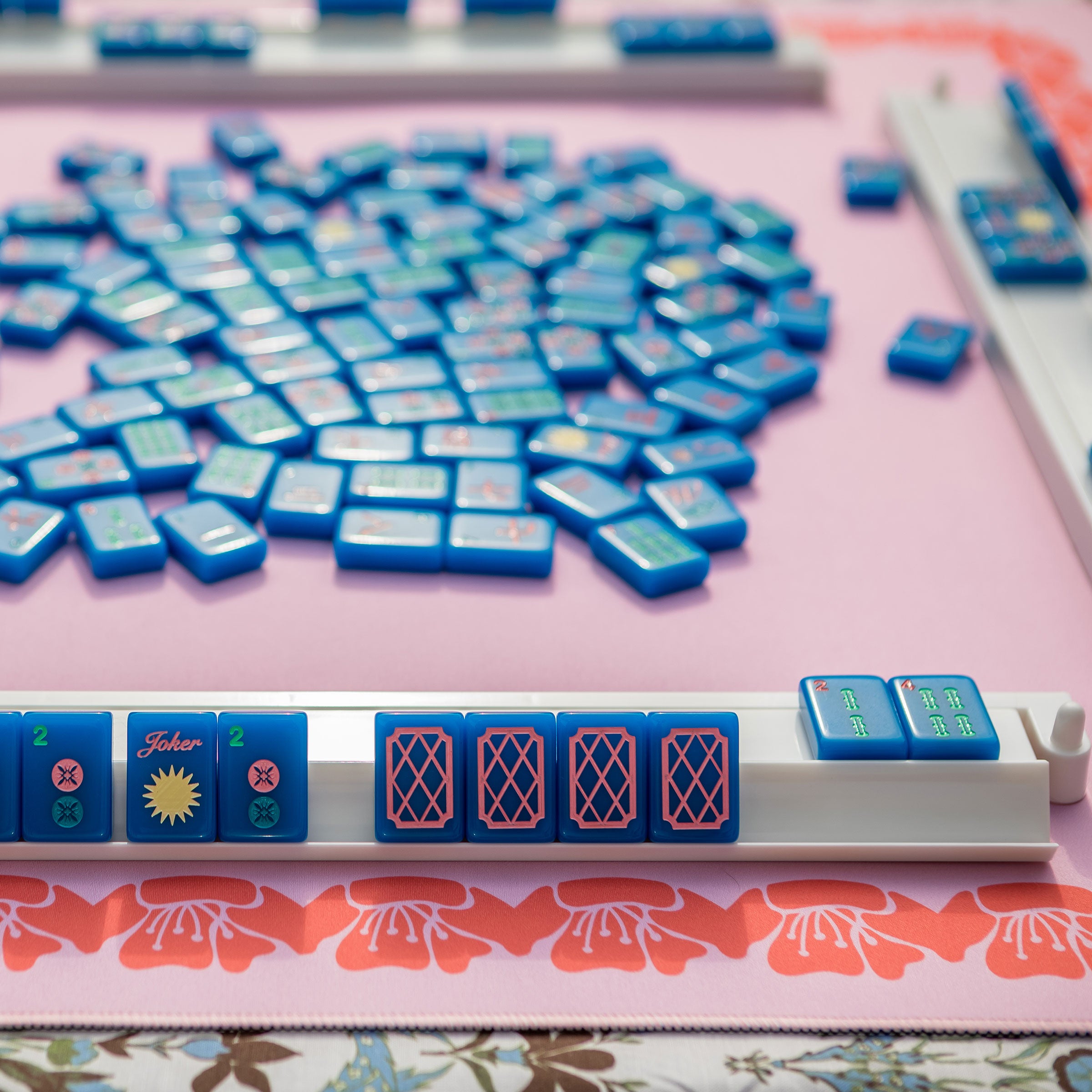 THE MAHJONG HOUSE Flower Border Mat