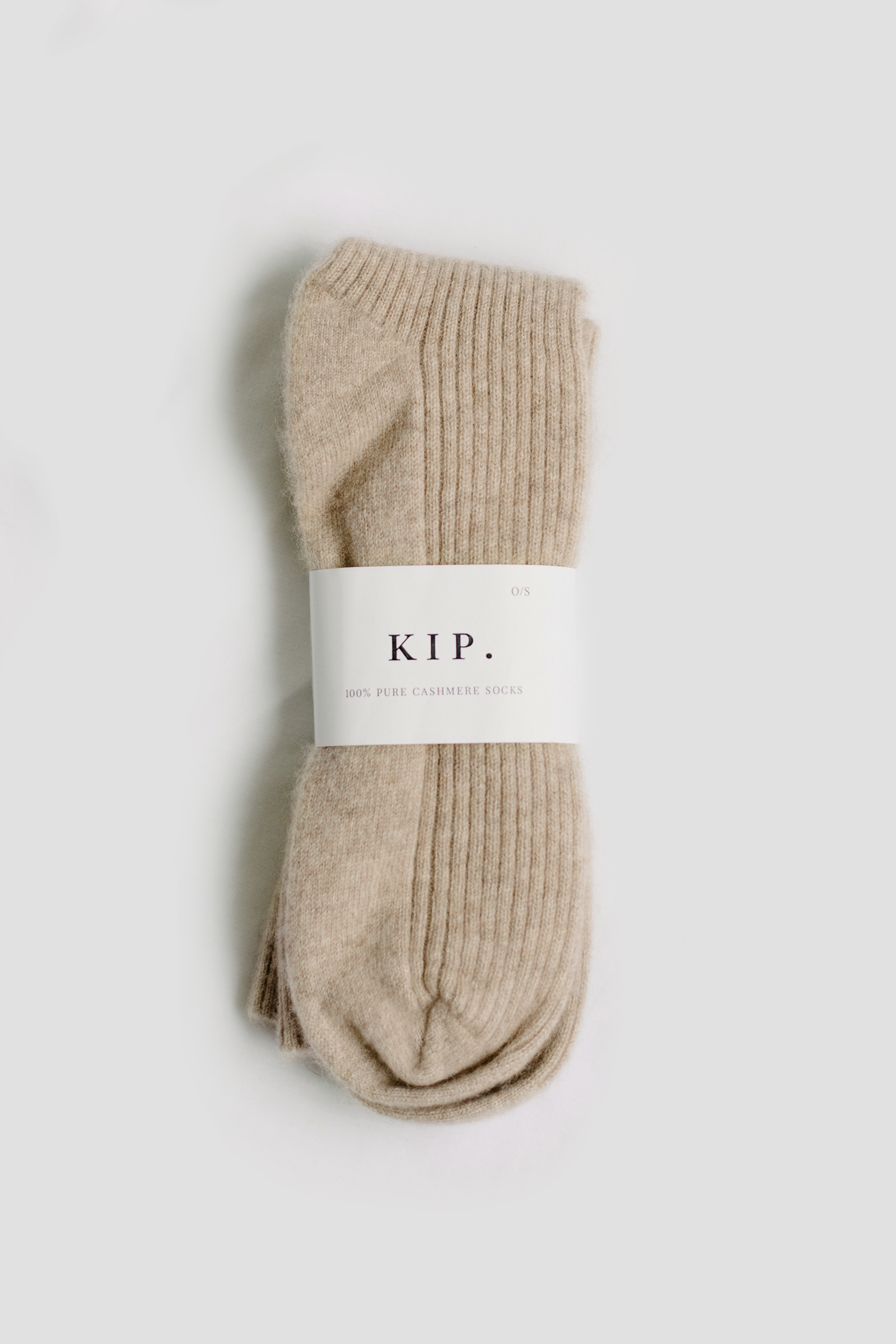 KIP Pure Cashmere Sleep Socks in Champagne