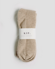 KIP Pure Cashmere Sleep Socks in Champagne