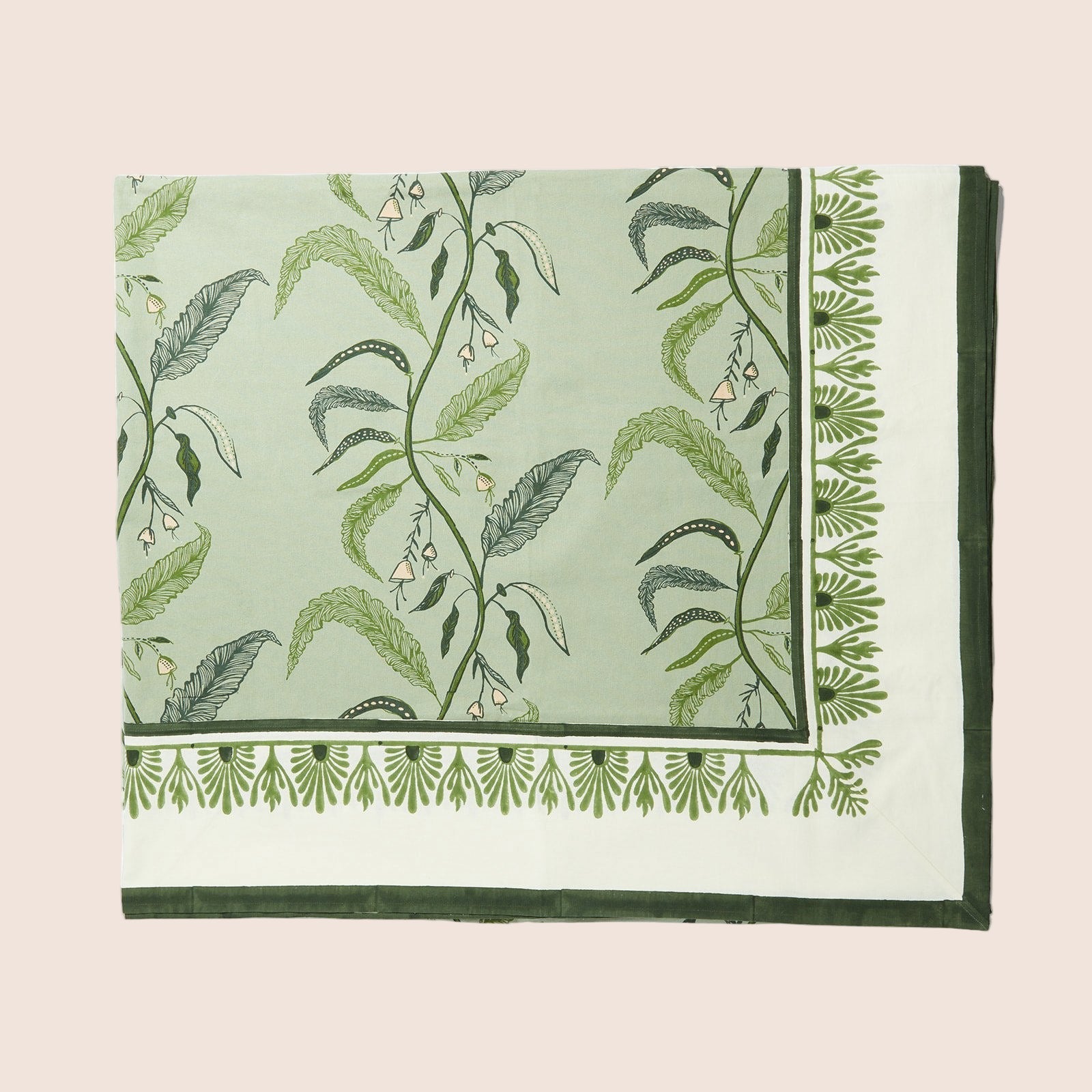 Tuileries Tablecloth Blockprinted Trim - Thumbnail 4