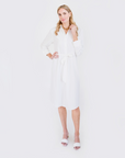 MASON'S DAUGHTER Sutton Dress, White/Tonal Stripe