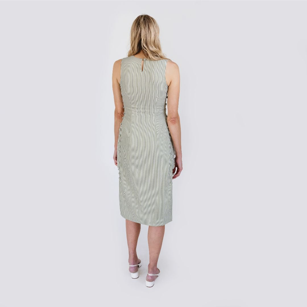 MASON'S DAUGHTER | Meredith Midi Tunic, Seersucker Olive
