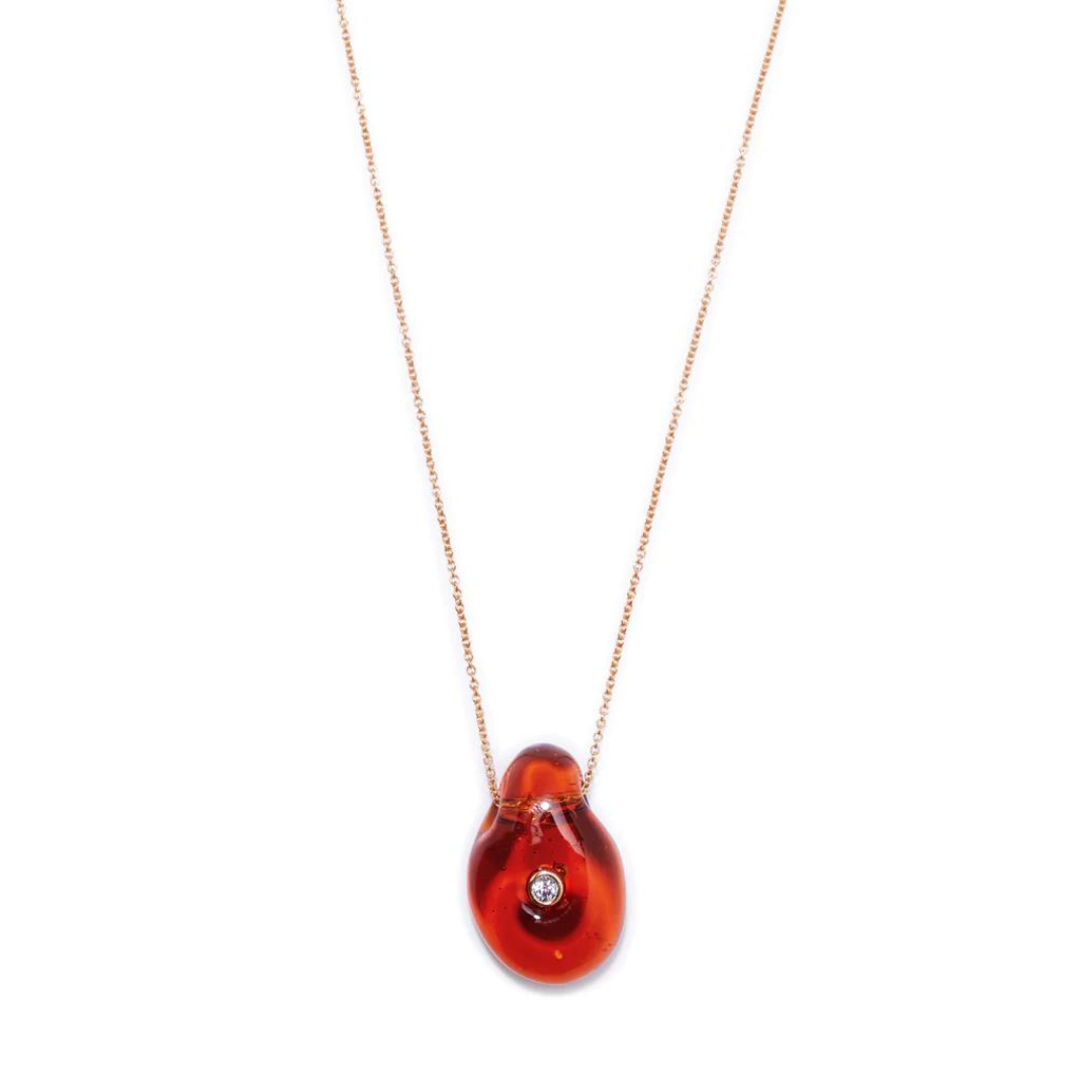 Muse Pendant Necklace, Amber
