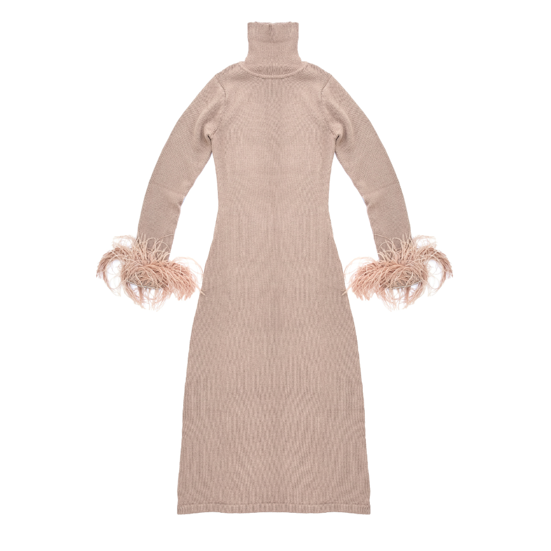 Avis Sweater Dress, Soft Tan