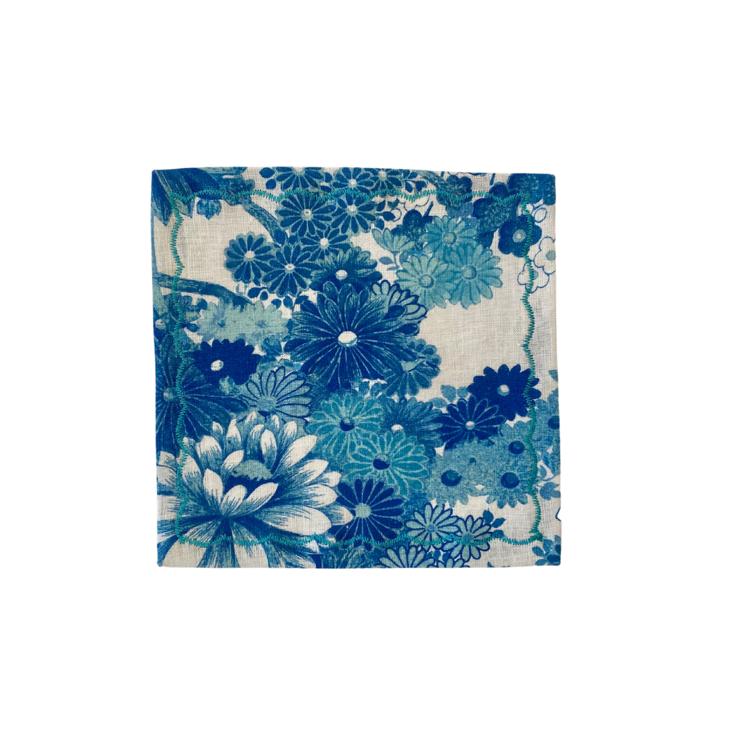 Chinoiserie Cocktail Napkins, Blue Multi (Set of 4)