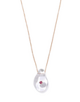 Muse Pendant Necklace, Clear