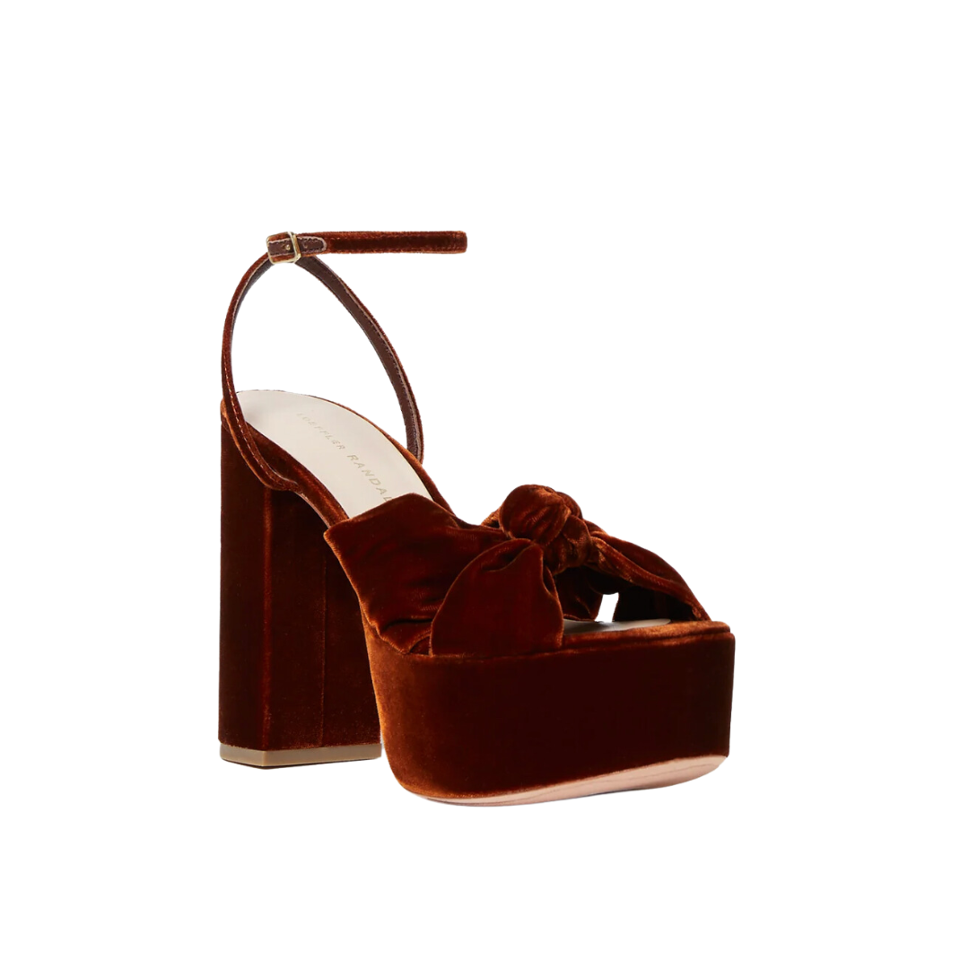 Roz Knot Platform Sandal, Sienna Velvet