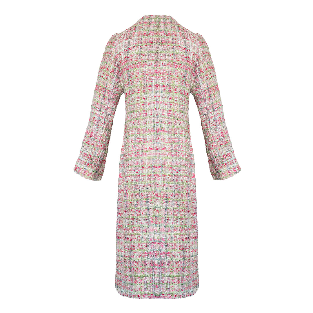 Elizabeth Coat, Pink Boucle Tweed