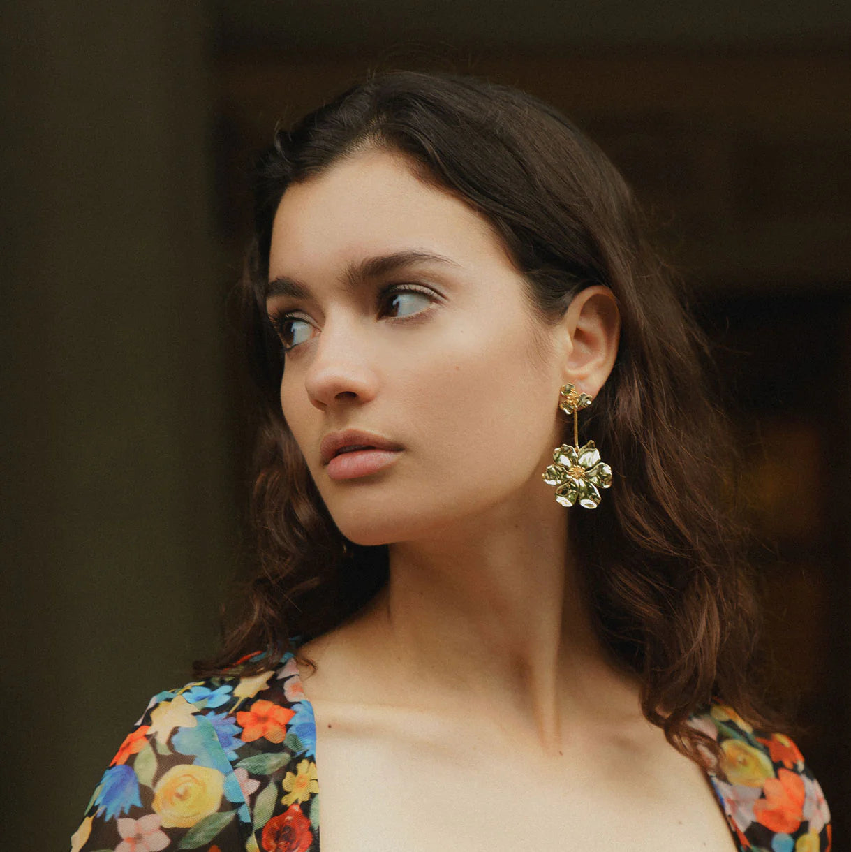 Lux Elodie Earrings, Gold