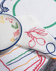 MISETTE Fête Embroidered Linen Napkins (Set of 4)