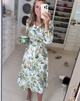 Belted Shirt Dress, Spring Chinoiserie