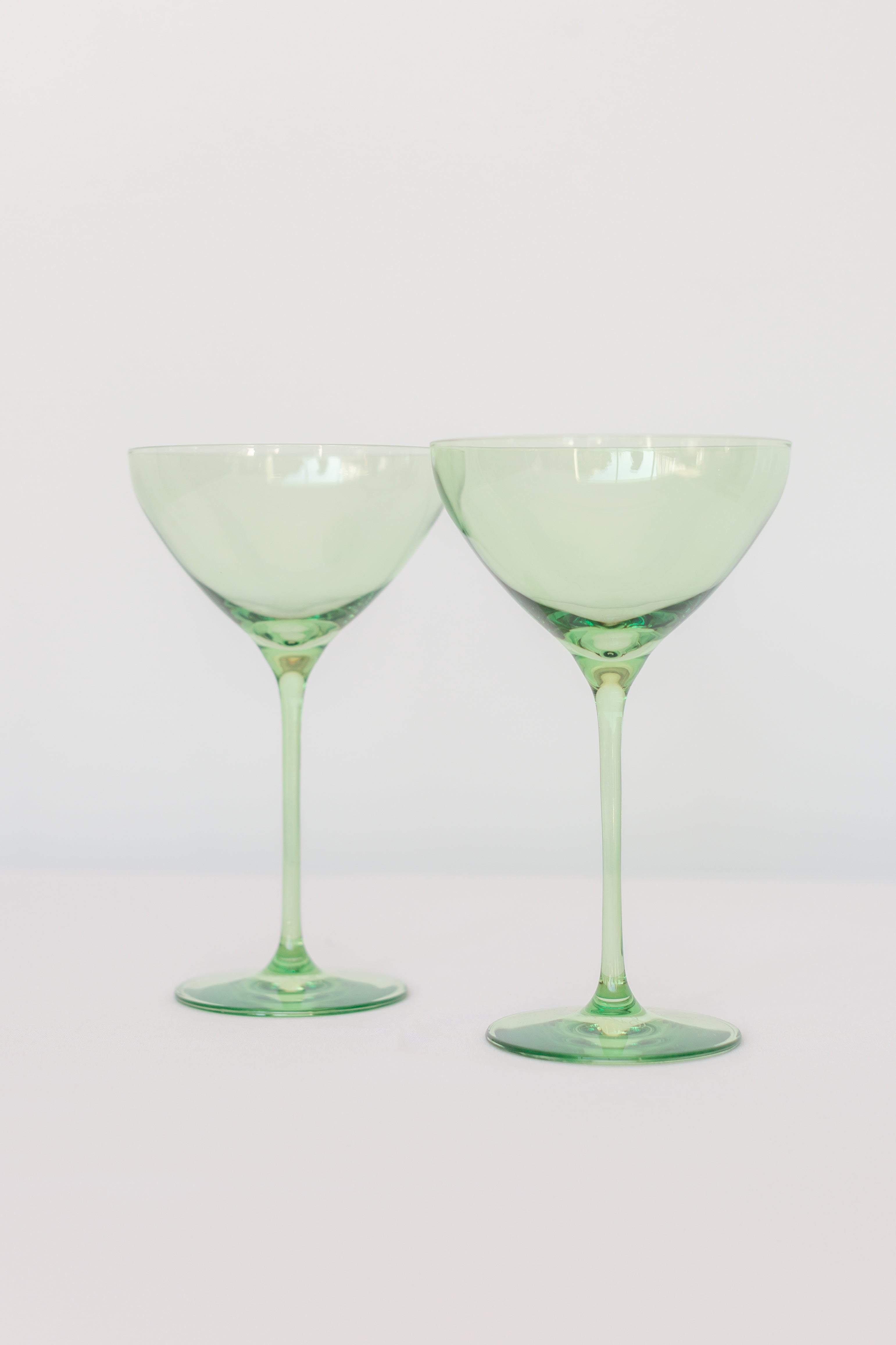 Martini Glass (Set of 2), Mint Green