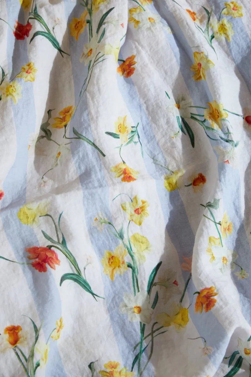 Daffodil Stripe Large Tablecloth, Multi