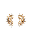 Crystal Madeline Crescent Earrings, Clear