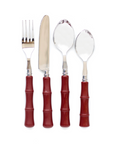 MASON'S DAUGHTER Bamboo Flatware, Burgundy