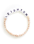 Personalized Moonstone x Gold Beaded Bracelet