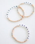 Personalized Moonstone x Gold Beaded Bracelet