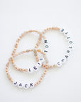 Personalized Moonstone x Gold Beaded Bracelet