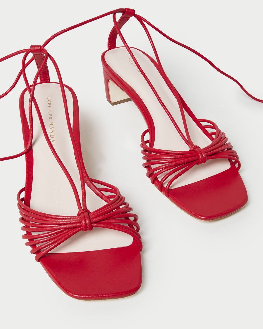Riley Lace-Up Sandal, Poppy – Only on The Avenue
