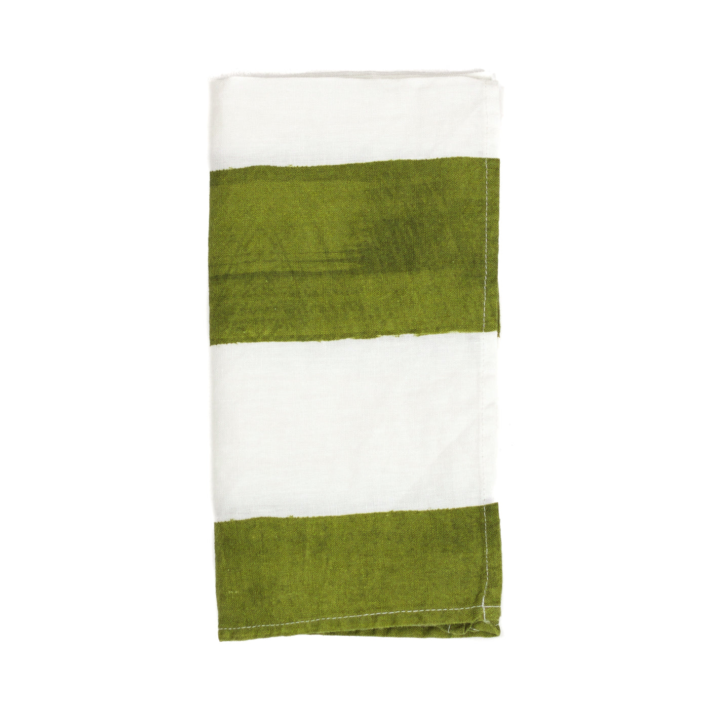 Stripe Linen Napkins, Green