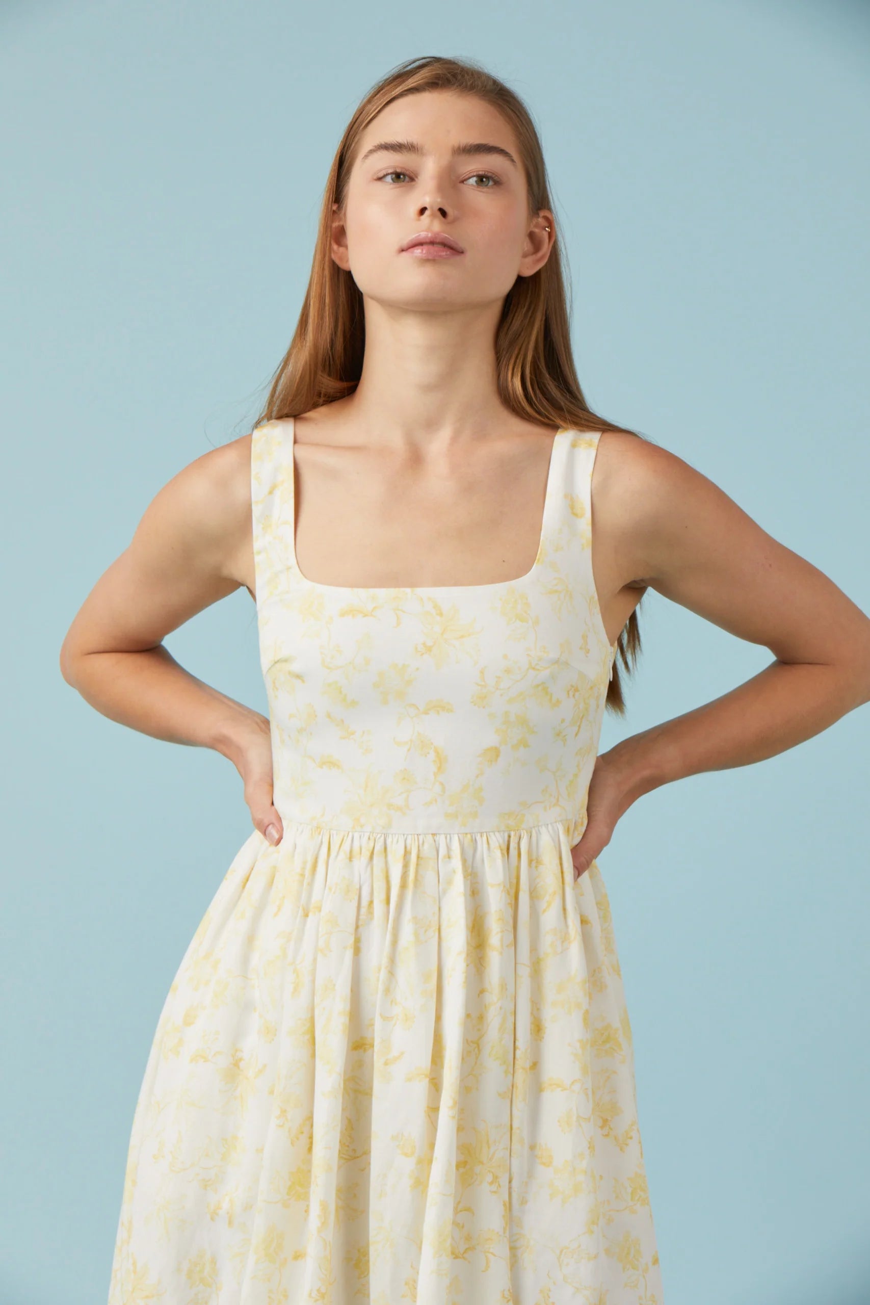Charlotte Dress, Yellow Floral