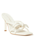 Margi Bow Heeled Sandal, Optic White