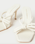 Margi Bow Heeled Sandal, Optic White