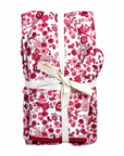 Field of Flowers Apron & Oven Mitt 2pc Set - Ruby