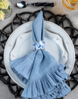 Field of Flowers Napkin Ring - Chambray