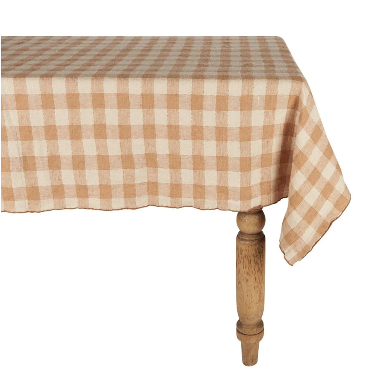 Terracotta Gingham Tablecloth