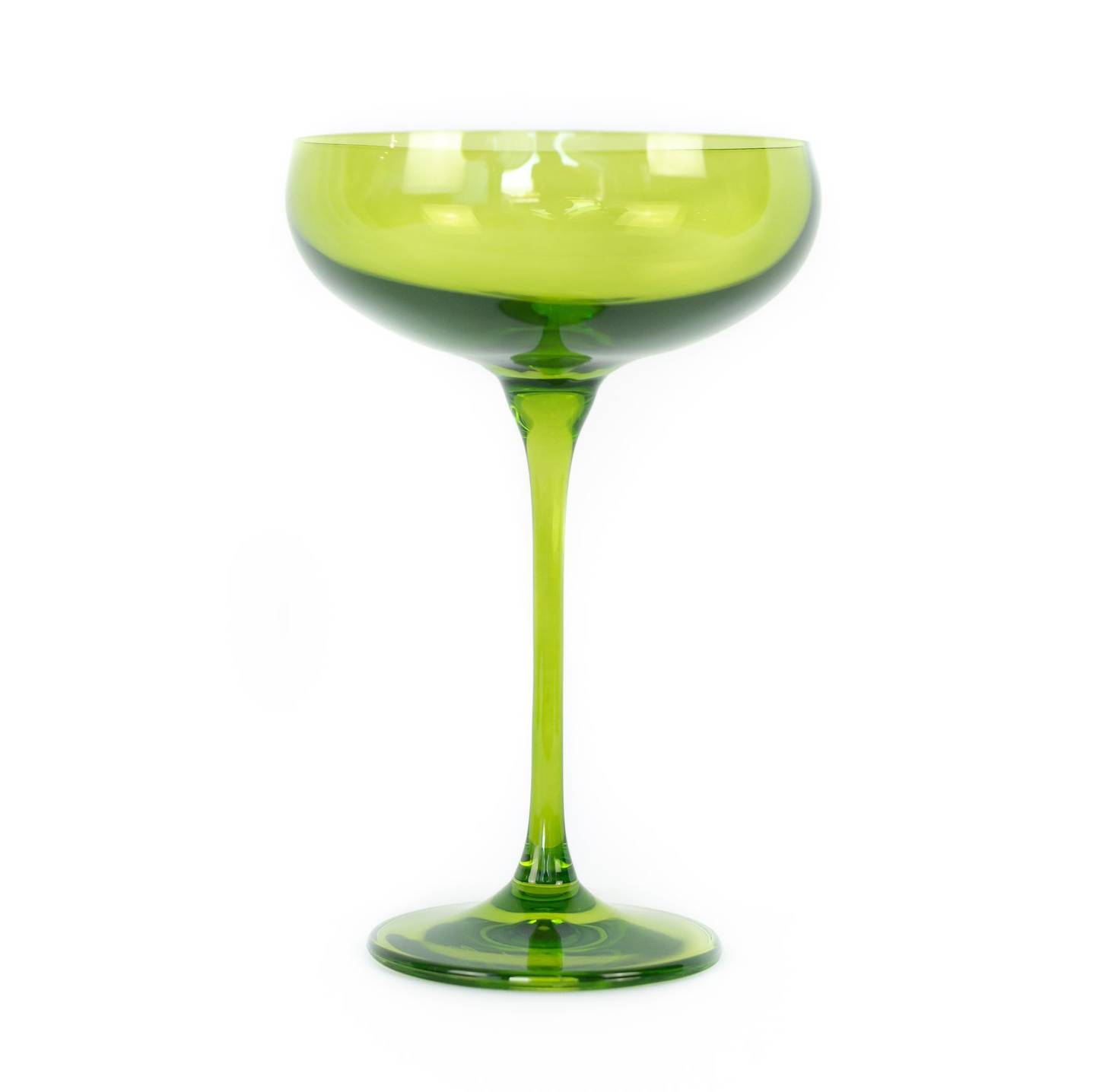 Champagne Coupe (Set of 2), Forest Green