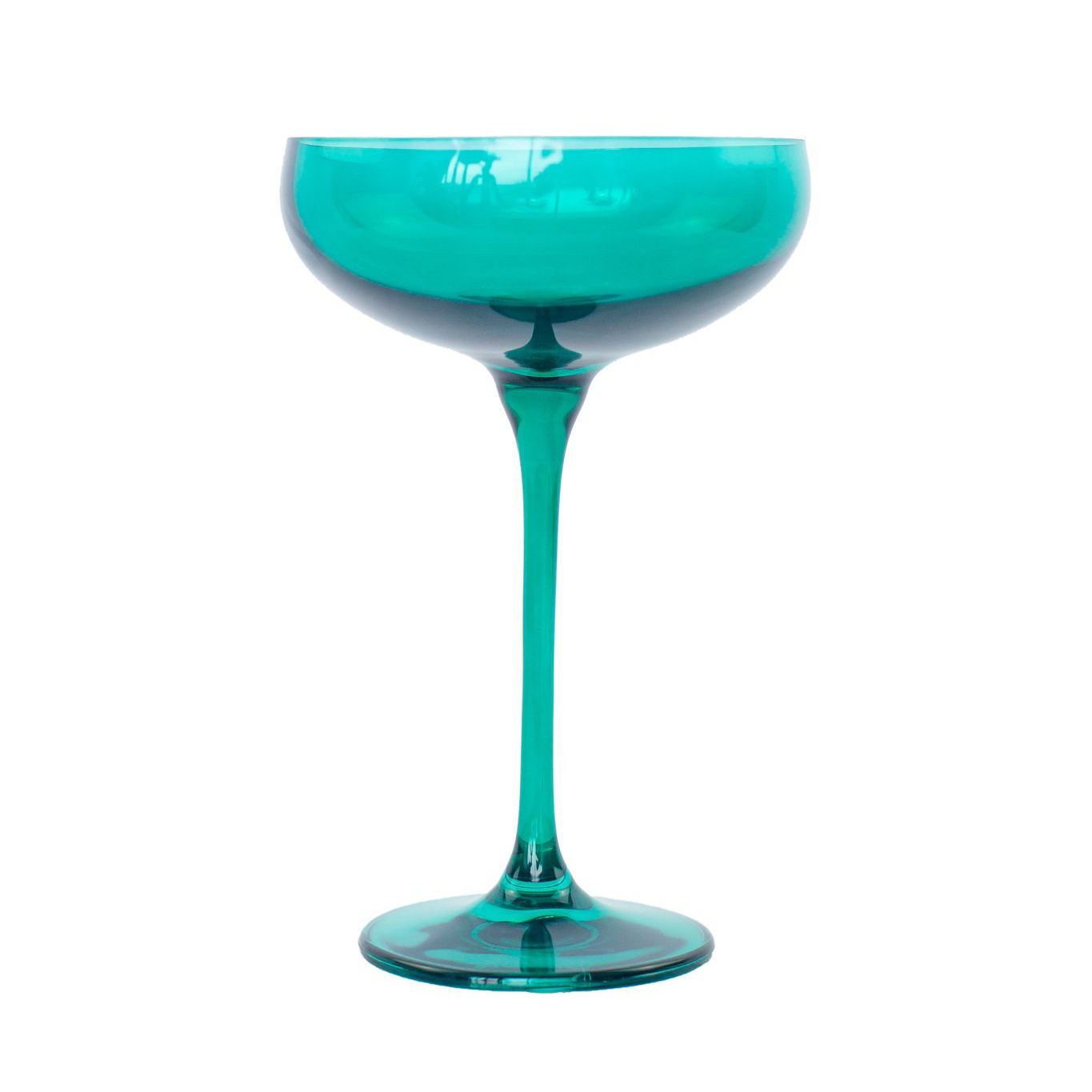 Champagne Coupe (Set of 2), Emerald Green