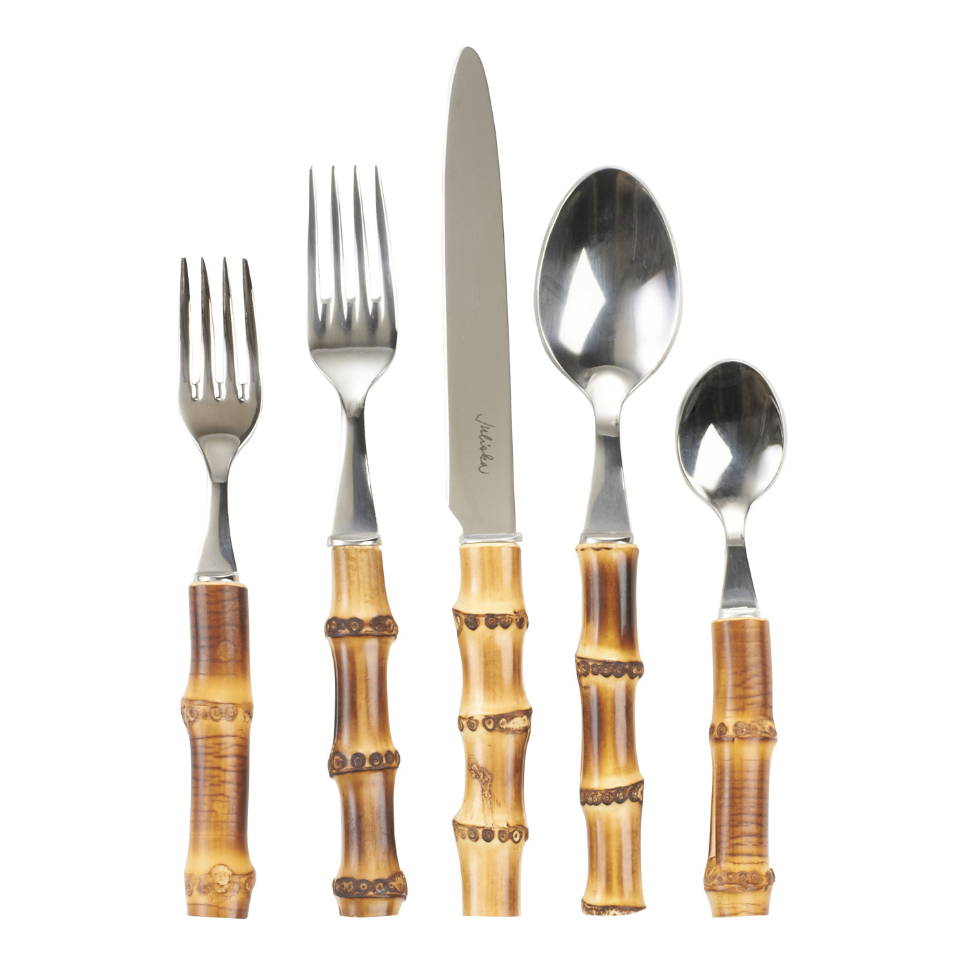 Natural Bamboo 5pc Place Setting