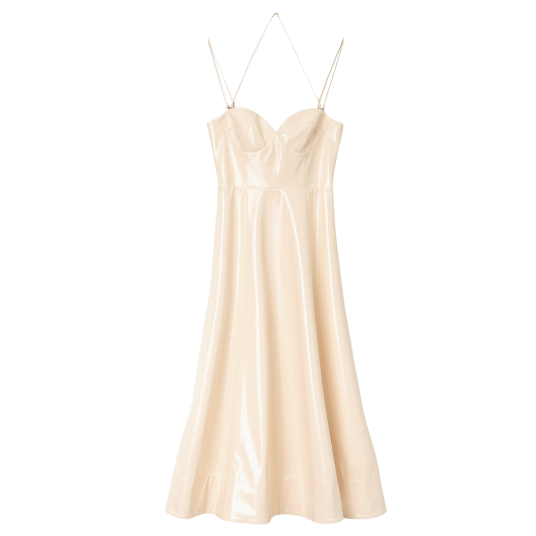 Abstract Dress, Cream